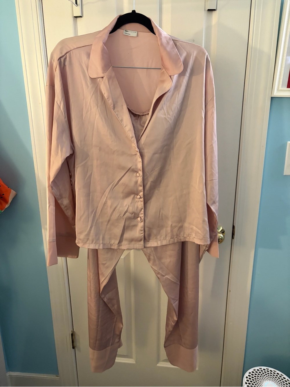 ASOS Light Pink Satin Set Sz 14